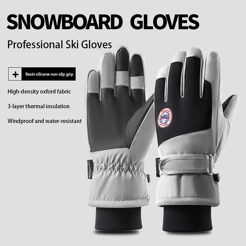 Gants de Ski pour hommes et femmes en hiver sports de plein air cyclisme imperméable gants en coton chaud froid