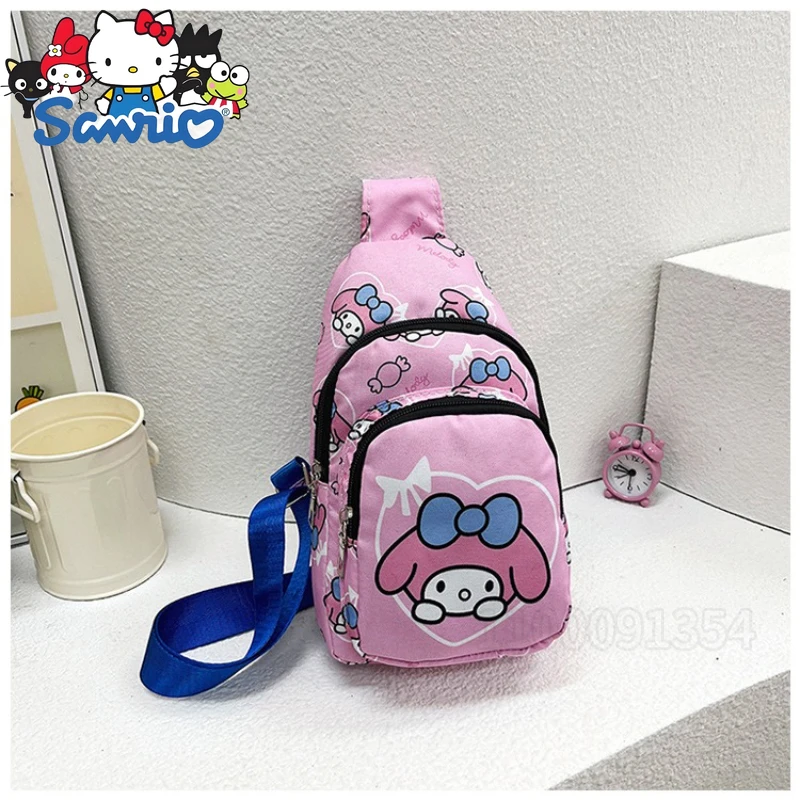 

Sanrio New Children's Messenger Bag Fashion Trend Children's Chest Bag Cartoon Large Capacity Children's Bag Leisure and Light