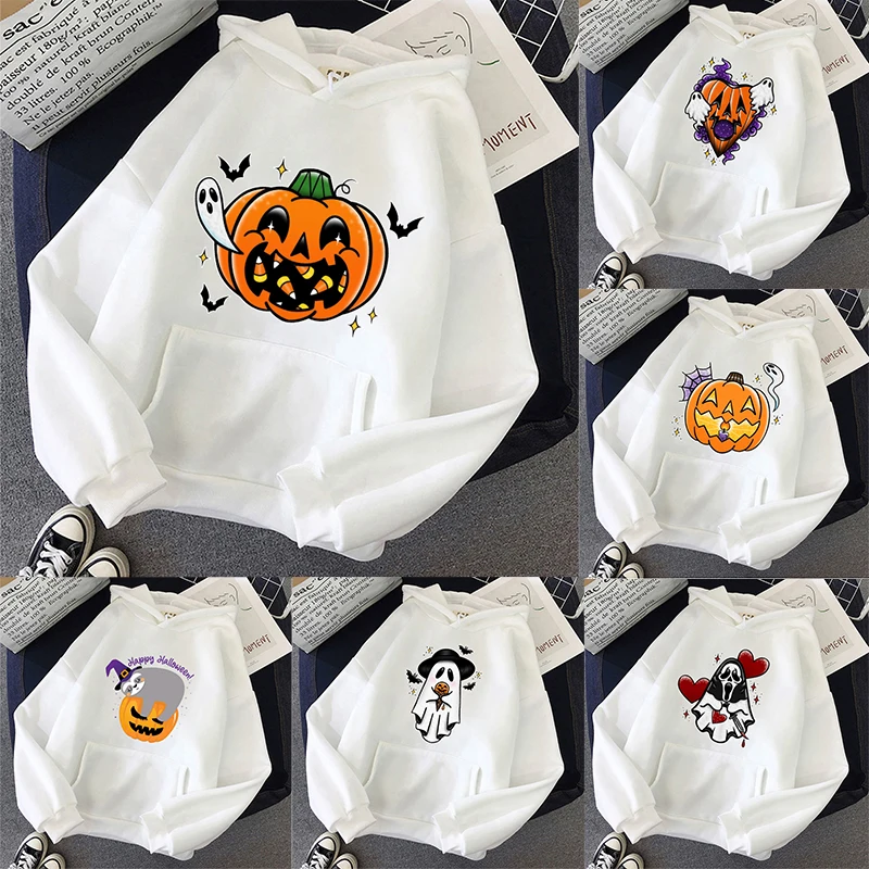 

2023 New American Halloween Print Hoodie High Quality Personalized Women Sweatshirts Men's Trendy Graphic Y2k Woman Clothing