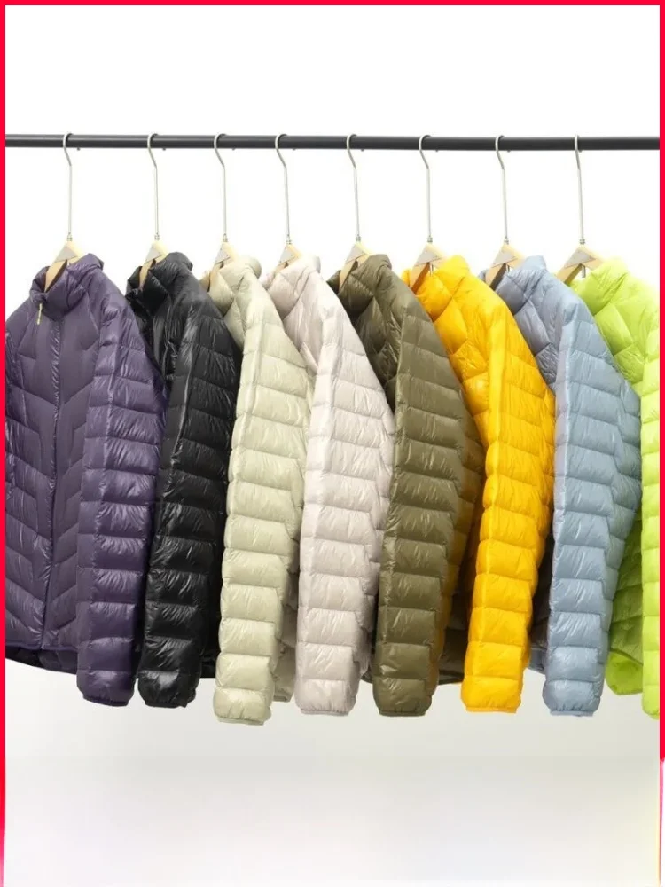 

Lightweight Design 90 White Du down Winter Casual Couple Sle Stand Collar Waterproof Padded Jaet Youth ular Nylon Fa...