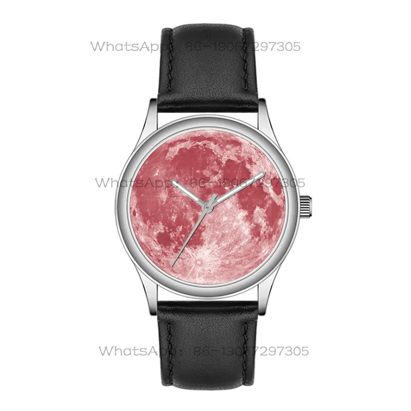 Creative Starry Sky Black Moon Couple Watch for Men and Women