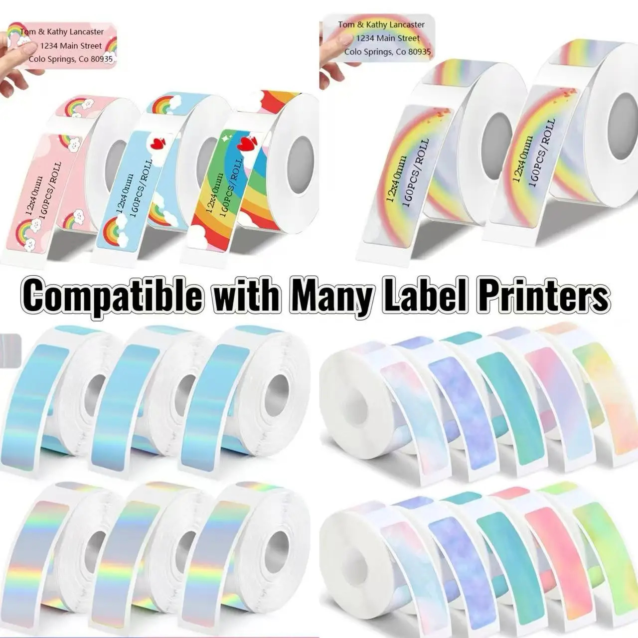 Marklife P12 P15 P50 Phomemo D30 Label 12mm to 15mm width Thermal Label Tape Label Sticker