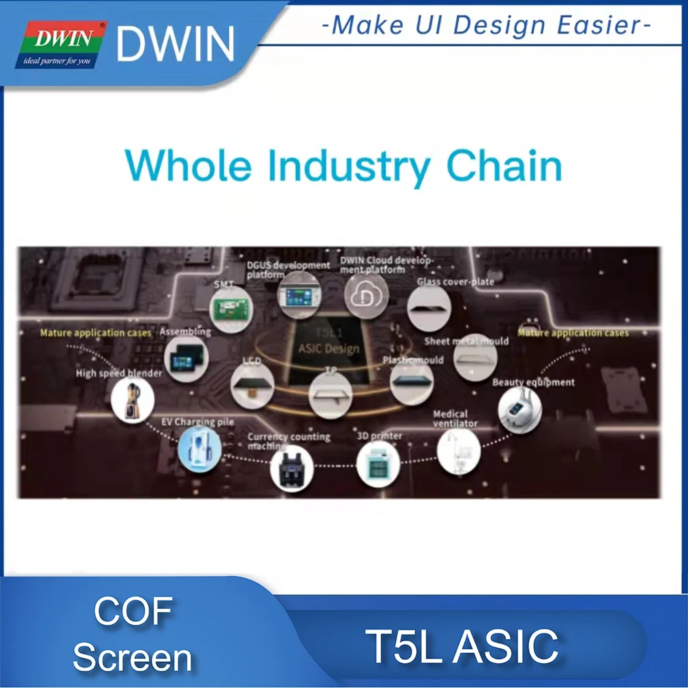 Dwin 4.3 "480X800 Ips Tft Lcd-scherm Cof Ultradunne En Ultralichte Capacitieve Scherm geïntegreerde Touch Panel DMG80480F043_01W