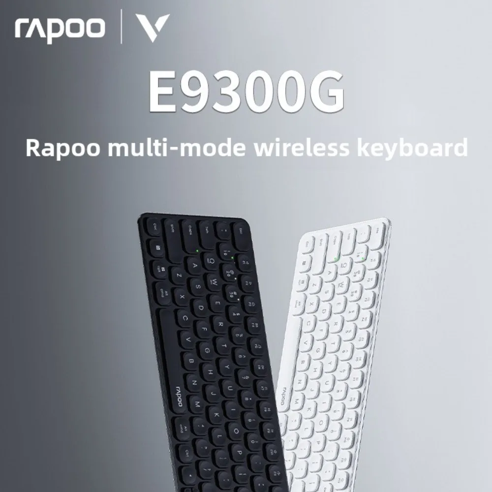 RAPOO E9300G 99 Keys Wireless Bluetooth Multimode Office Keyboard Long-endurance Ultra-thin and Compact Portable Laptop Keyboard
