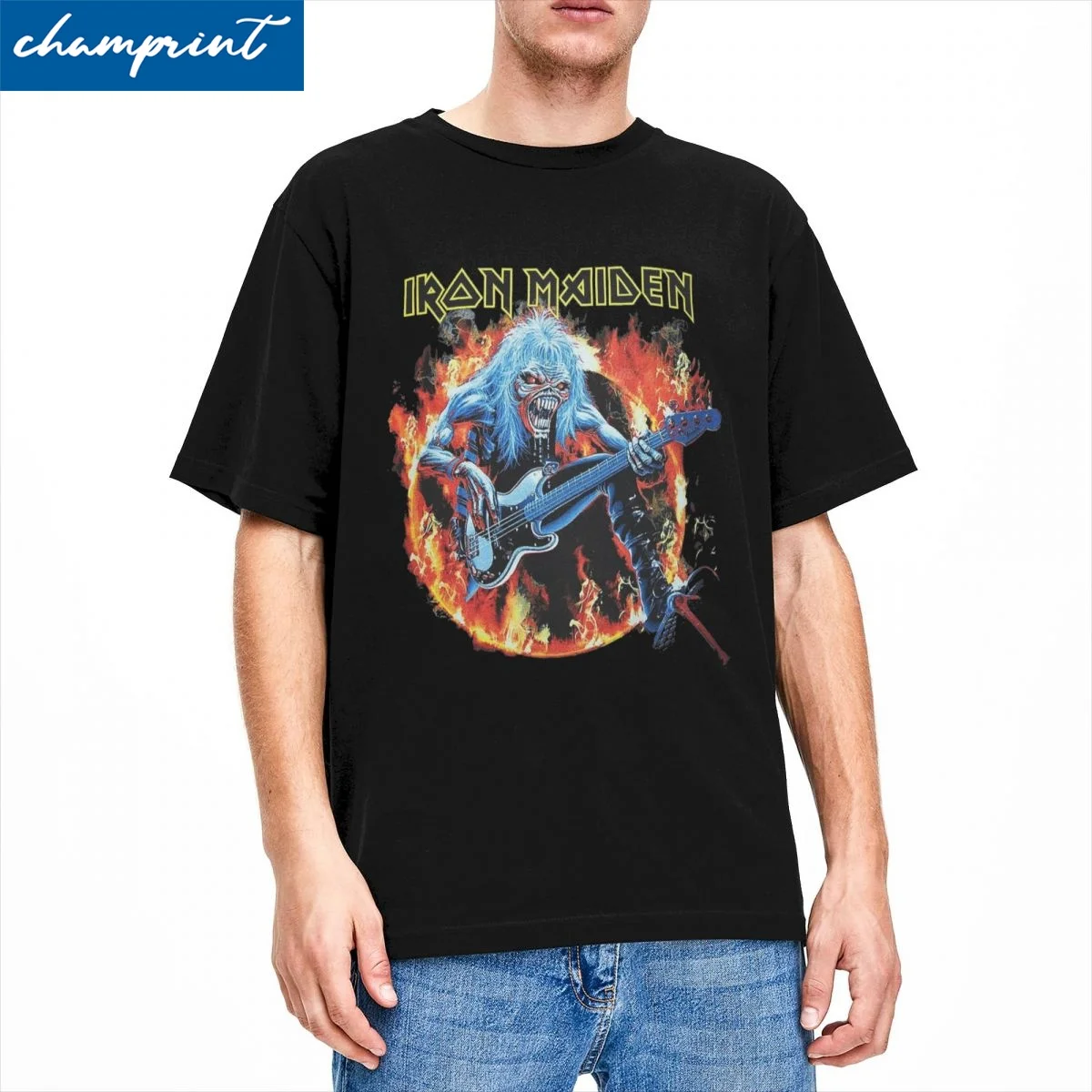 Heavy Metal Ironmaidened Men Women T Shirts Rock Music Fashion Tees Short Sleeve Round Neck T-Shirt Cotton Printing Tops