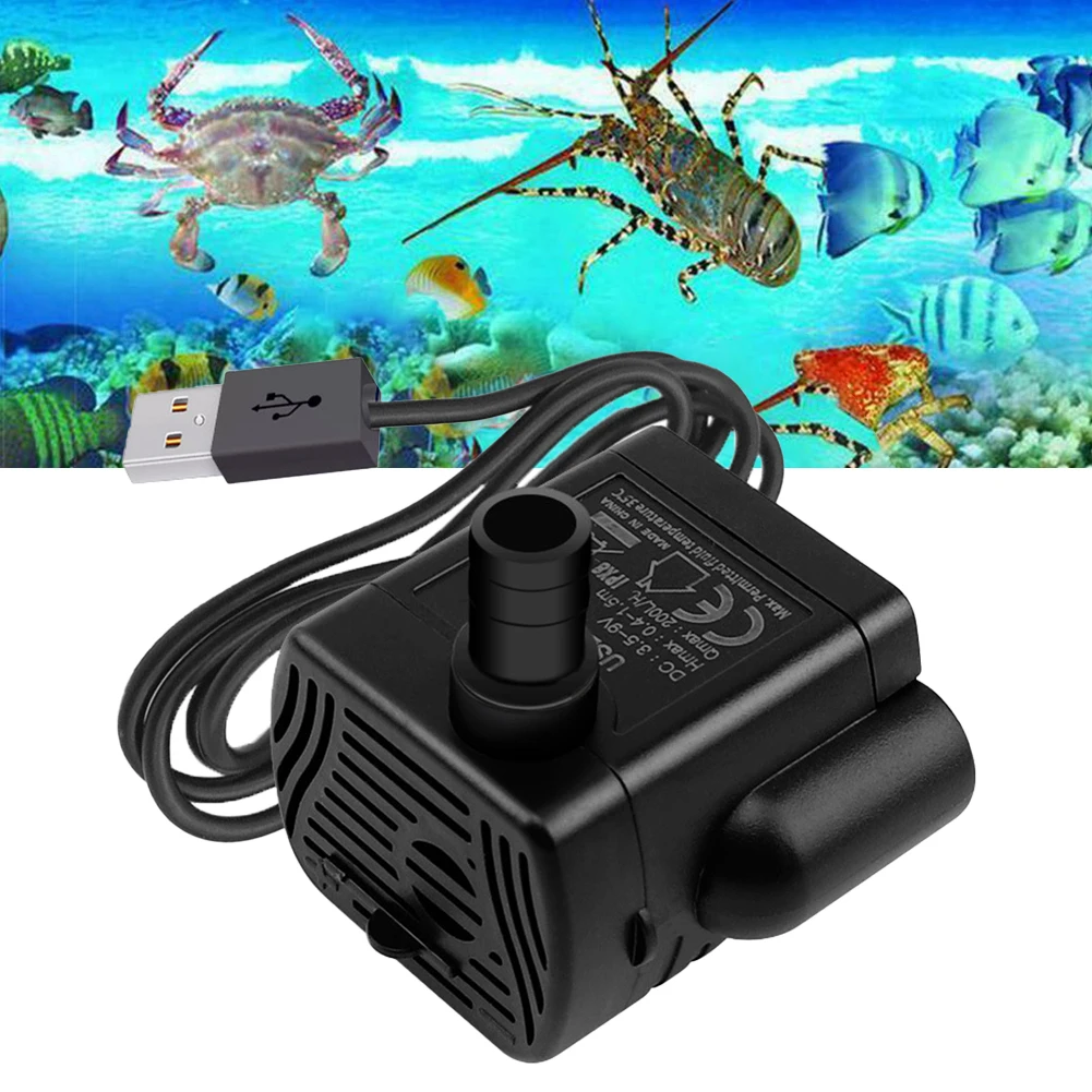 5V DC Usb Pet Water Dispenser Mini Pump Low Noise Brushless Motor Pump Aquarium Accessories Home Pet Supplies