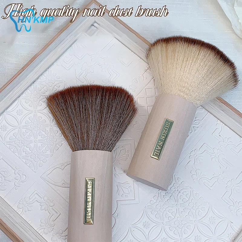 Escova redonda para poeira de unhas, tamanho grande, removedor de poeira de unhas, acrílico, gel uv, esmalte em pó, ferramenta de limpeza, acessórios de manicure