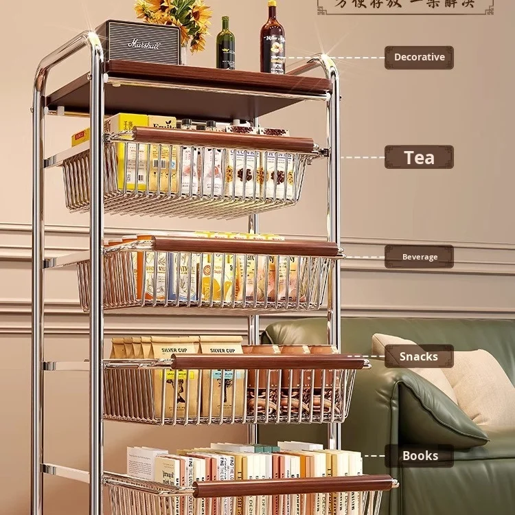 

Лидер продаж, винтажная многофункциональная тележка для закусок, домашний обеденный боковой шкаф, мобильный кухонный органайзер для фруктов и овощей, гостиная St