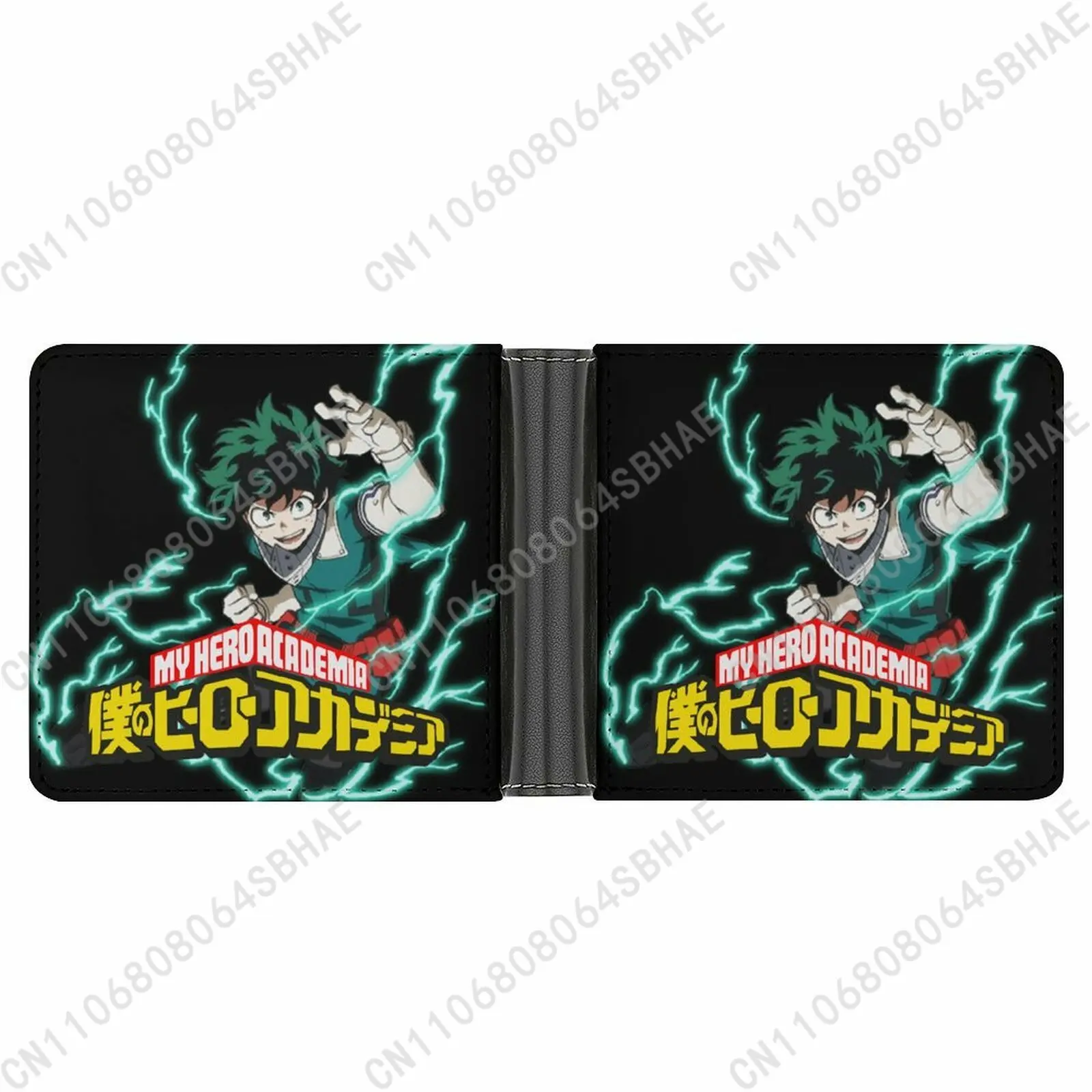 

My Hero Academia Izuku Midoriya Trendy Leather Wallet Teenage Girls Boys Personalized Slim Credit Card Holder Small Purse School