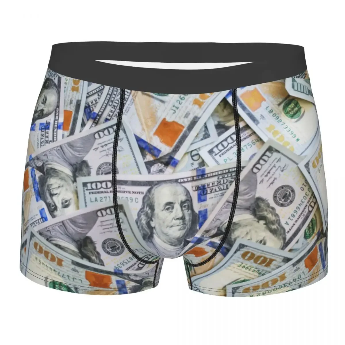 

Men's Dollar Boxer Shorts Panties Soft Underwear Money Homme Fashion S-XXL Underpants