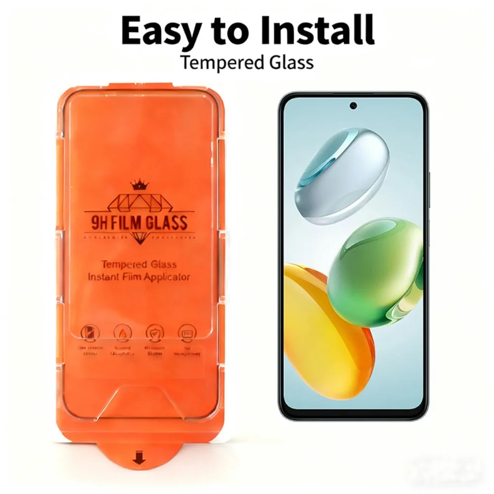 

2pcs Dust Free Tempered Glass for Honor 200 Smart 70 90 400 Lite X60i X8b X8c X7b X7c X6b X8A X7A X6A Screen Protector