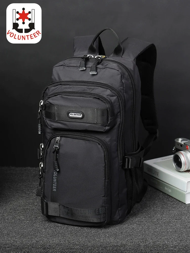 Volunteer Backpacks for Men 2023 New Fashionable Large Capacity Oxford Cloth Commuter Casual Versatile Backpacks 1700-01