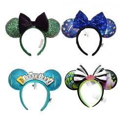 Disney Mickey Ears Headband, Firework Headband com Jack Pumpkin King, Cosplay Hairband, Disneyland Letter, Presente, Novo, 2024