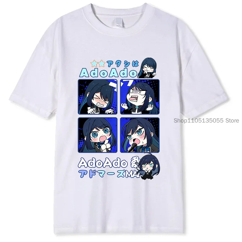 

Футболка Ado Graphic, мужская и женская одежда, модные футболки в японском стиле, унисекс, повседневные хлопковые винтажные футболки, уличная одежда в стиле хип-хоп