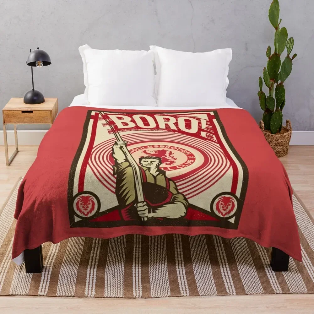 Middlesbrough The Boro Throw Blanket for sofa halloween decorative Blankets