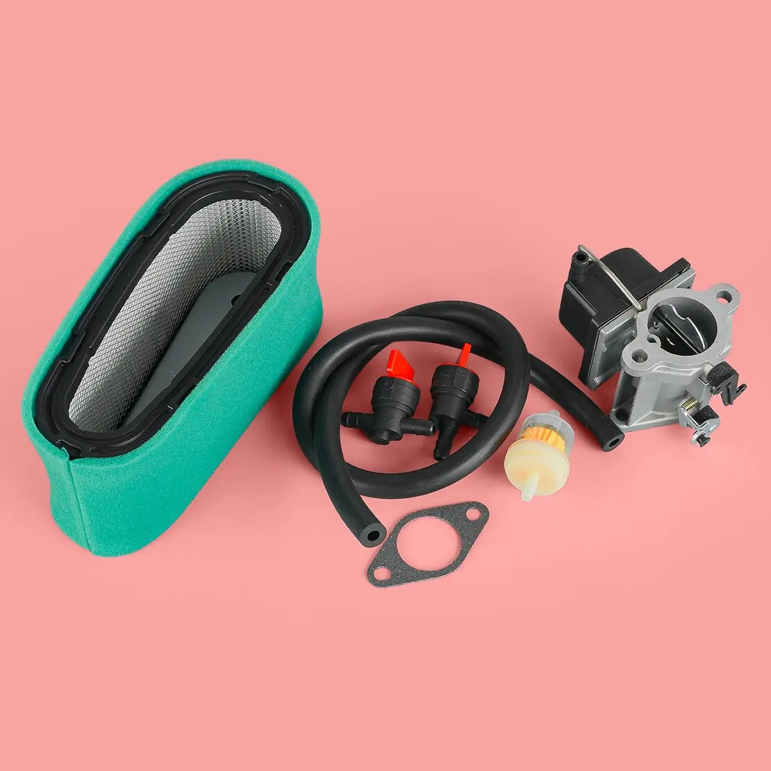 

640065 Карбюратор для трактора, комплект с воздушным и масляным фильтрами, прокладками, шлангами и клапанами, подходит для Tecumseh OHV125, OHV130, OVH135, OHV110, OHV115, OHV120