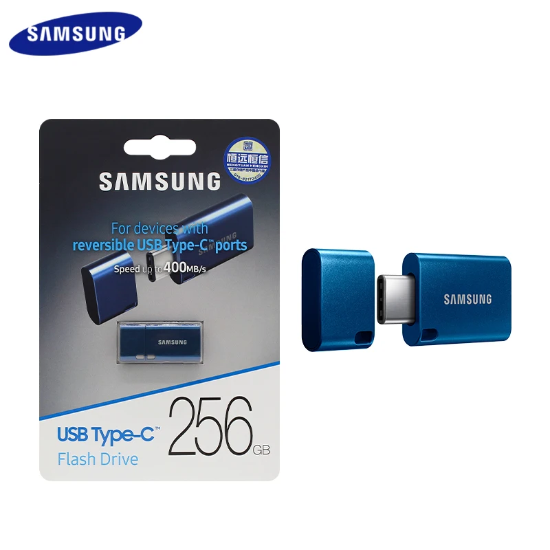 100% Original SAMSUNG Pen Drive Type-C USB 3.1 Memory Stick 64GB 128GB 256GB USB Flash Drive Max 400Mb/s U disk for phone pad pc