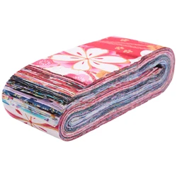 40 pezzi rotolo di gelatina tessuto di cotone strisce trapuntate fai da te cucito tessuto artigianale Bundle Patchwork forniture 6.5 x50cm