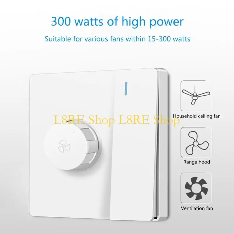 L8RE متغير التحكم في سرعة المروحة مع بدلة التبديل لمعظم مراوح سقف العلامة التجارية بديل لائعي سرعة المعجبين ، أبيض