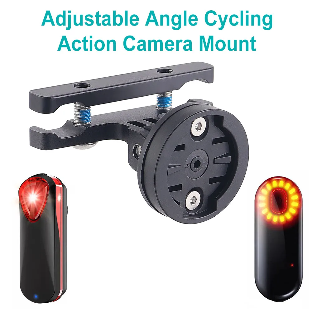 Supporto per sella per fanale posteriore per bicicletta Angolo regolabile Supporto per action camera per ciclismo Supporto per lampada per reggisella per bici per radar Garmin Varia