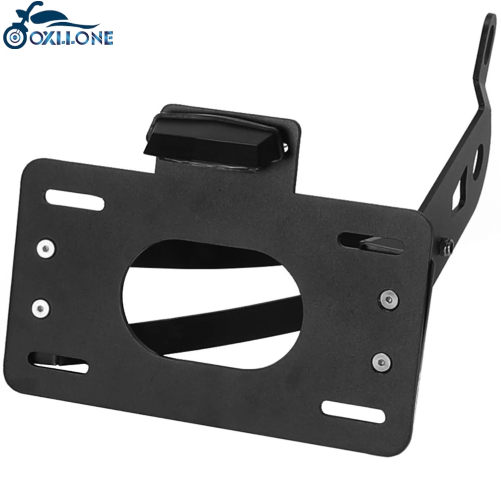 Motorcycle Side Mount LED License Plate Light For Yamaha XV1100 Virago XV535 535 Rear Registration Number Holder Bracket Lamp