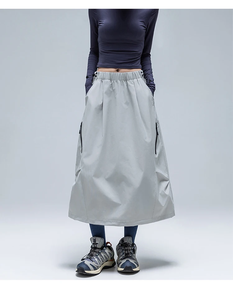 Wasserdichter & Schnelltrocknender A-Linien-Rock für Damen – Schlankmachendes Design mit Verstellbarem Saum für Herbstwanderungen & Outdoor-Sportarten – Detail 15