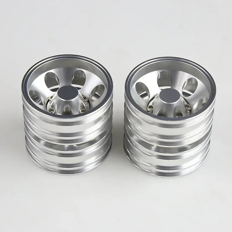 RC Car Front and Rear Wheel Rims Tractor Trailer Wheel Hubs for 1/14 Tamiya Tractor Truck Climbing Trailer Cargo Car