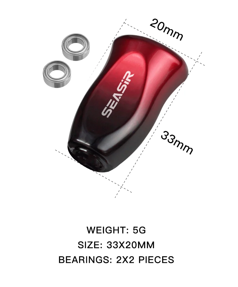 SEASIR DIY Baitcastingrolle Knopfgriff 4 Lager 5 g 33 * 20 mm ABS Angelrollenzubehör Modifizierter Griff für SEASIR, SHIMANO, DAIWA – Detail 2