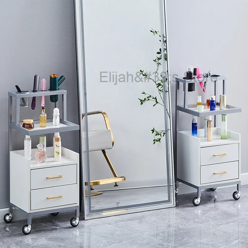 

Rolling Utility Hairdresser Salon Trolley Beauty Cosmetic Tea Salon Trolley Tattoo Carrinho Auxiliar Salon Furniture RR50ST