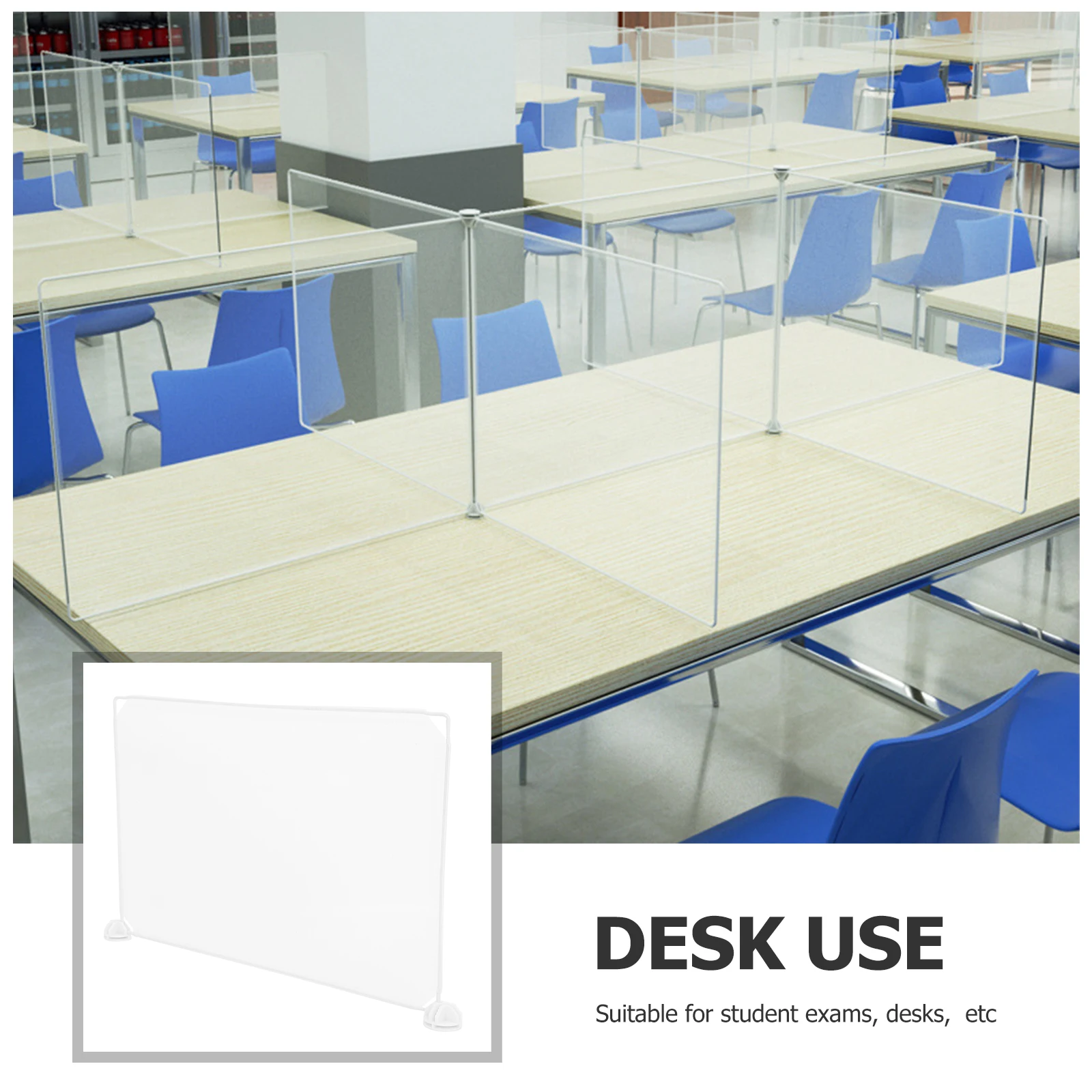 1 Set Plastic Clear Sneeze Guard Desktop Divider Board Transparent Partition For Office School Shops Banks Reception Counter