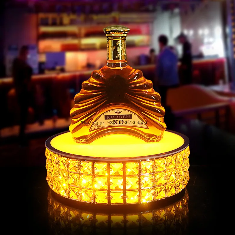 

Bar KTV nightclub LED luminous wine seat water round heart-shaped foreign red base XO live broadcast display rack