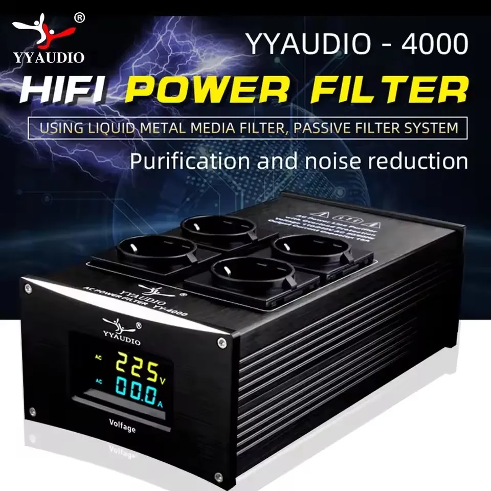 HiFi Power Filter Eu Plug Power Noise Filter Amplifier Power Conditioner EU Outlets Power Strip Purifier Audio Noise Ac Power