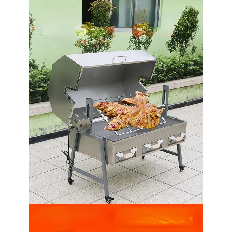 Commercial Roasted whole lamb grill fully automatic hotel restaurant stainless steel Roasted sucking pig or Roasted baby