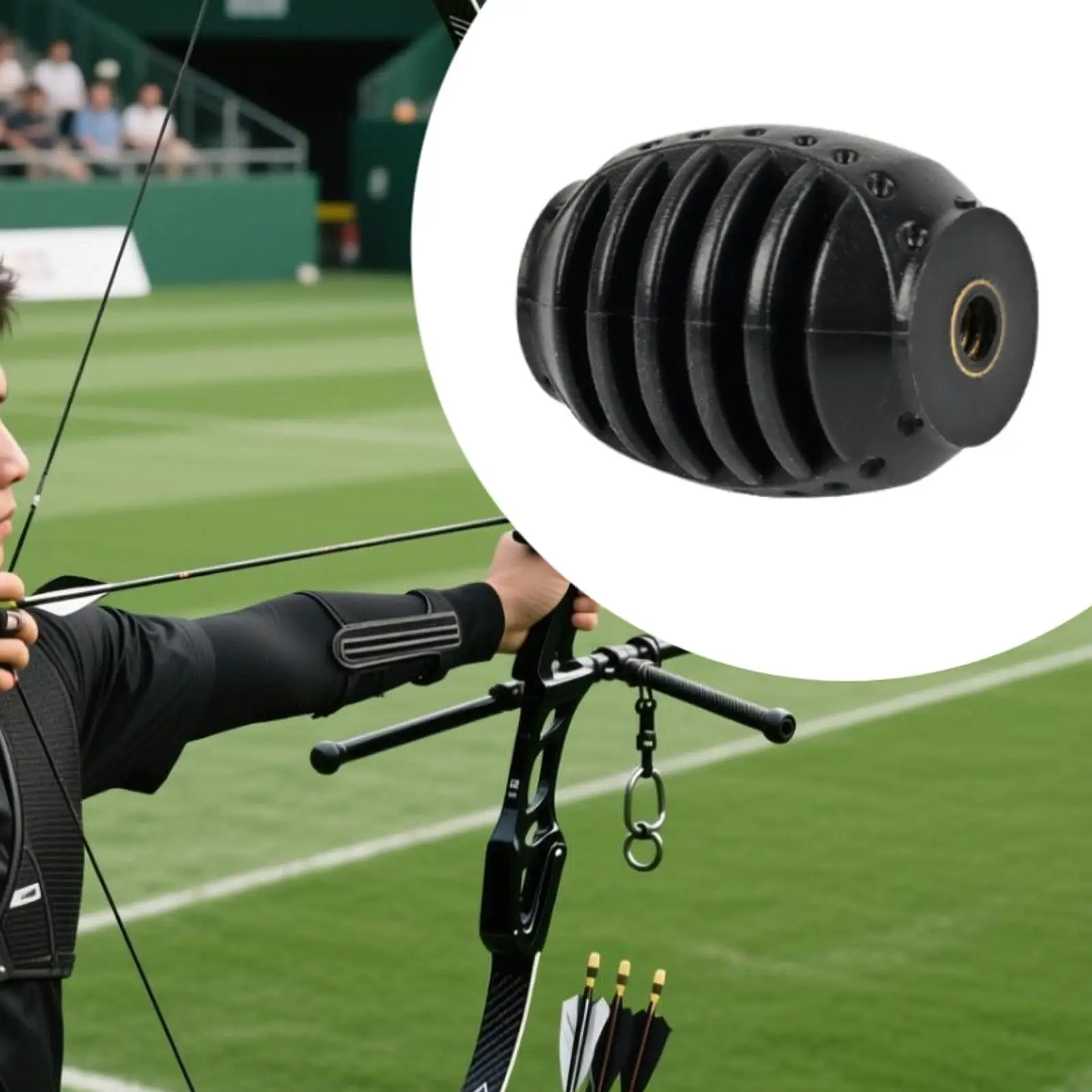 

Черный резиновый стабилизатор для лука, эффективный демпфер вибраций, аксессуар для рекурсивного лука, для стрельбы по мишеням