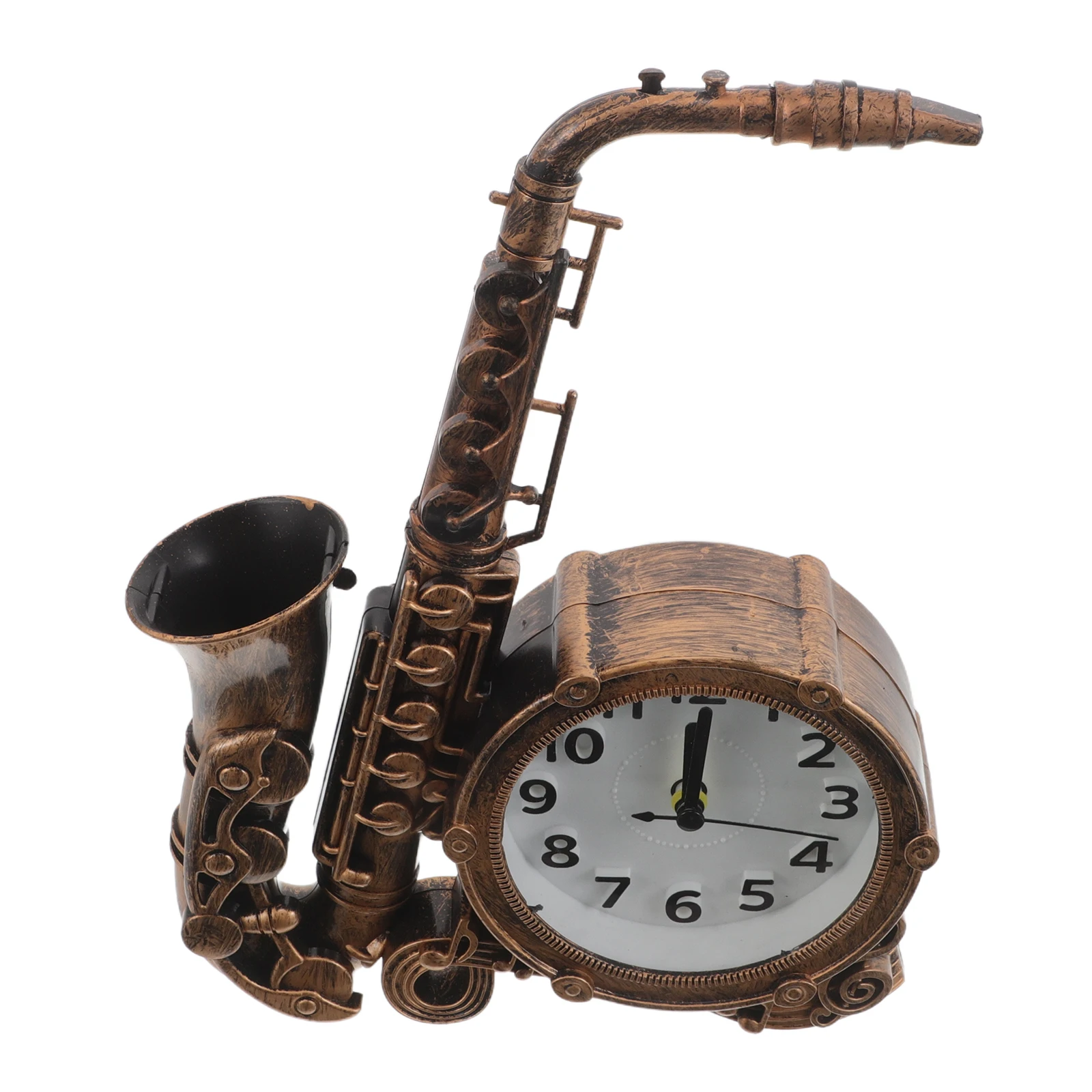

Saxophone Alarm Clock Creative Table Desk Statuette European Retro Style Student
