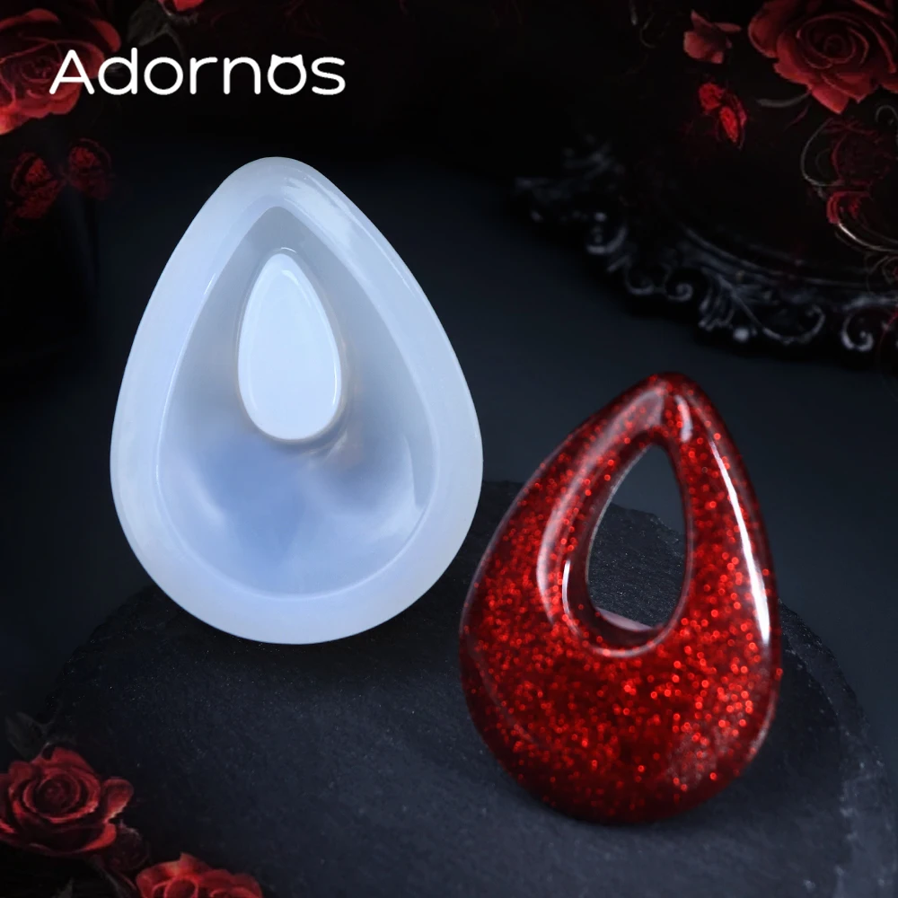 Gothic Aushöhlen Wasser Tropfen Anhänger Harz Silikon Formen Anhänger Formen Für Epoxy Schlüsselanhänger Harz Halloween Halskette Geschenke DIY
