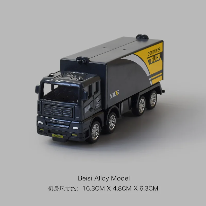 Camion de livraison à ouverture latérale à inertie, camion conteneur, camion de fret, jouet de voiture pour garçon, BS706-28