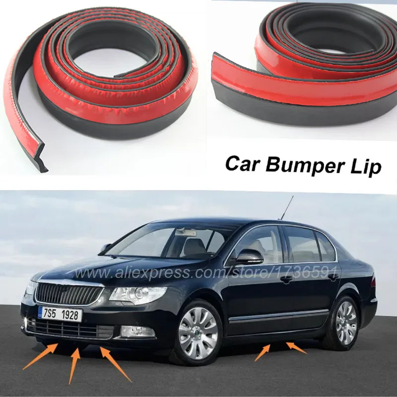 

Car Bumper Lip Deflector Lips For Skoda Superb octavia Fabia Rapid Yeti / Front Spoiler Skirt Car Tuning View Body Kit Strip