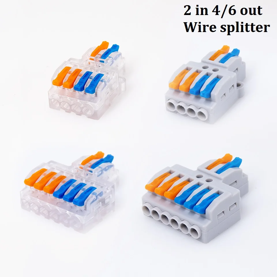 

SPL Electric Multiple Wire Connector 222 Quick Wiring Cable Connector Push-in Conductor Terminal Block 0.08-4.0mm²/28-12AWG