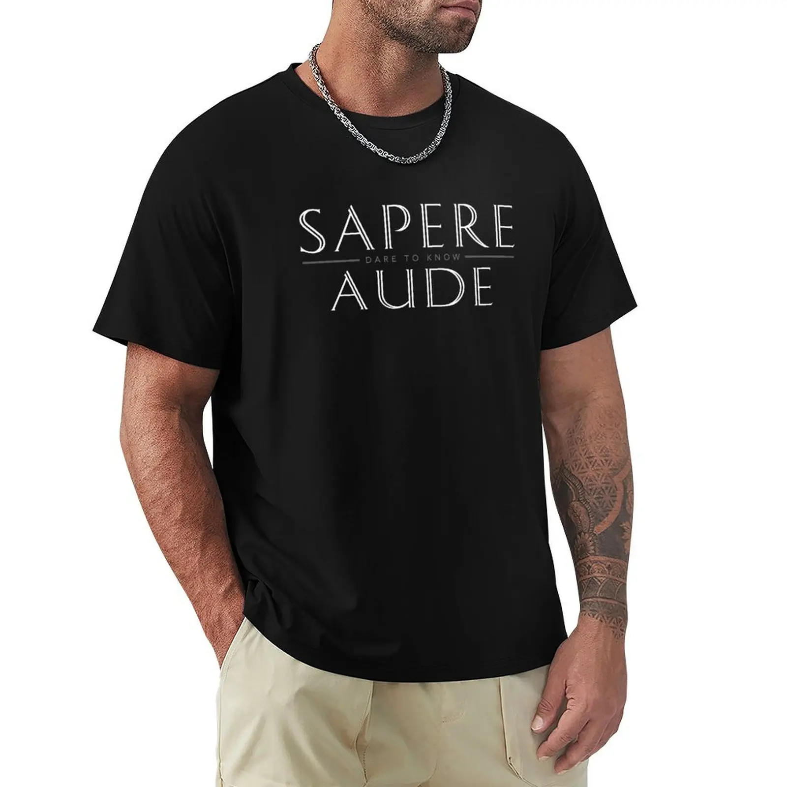 

Sapere Aude (Dare to Know) alt version T-Shirt for a boy Aesthetic clothing plain sports fans mens big and tall t shirts