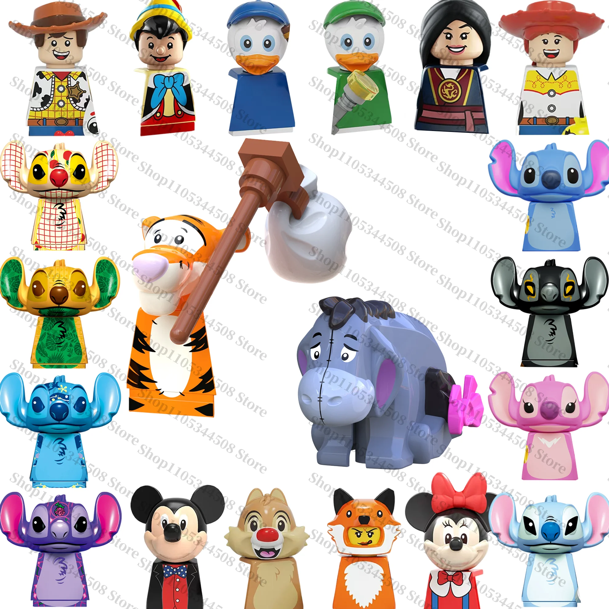 HEISS Neue Cartoon- und Anime-Bausteinfiguren, Mini-Spielzeugbausteine zum Zusammenbauen, geeignet für Sammler und als Geschenk für Feste