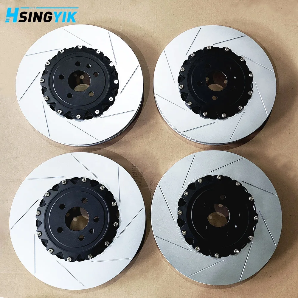 Hsingyik High Performance Custom Design Aluminum Hat 2 Piece Brake Rotors Disc For Audi S6 S7 RSQ8 RS7 SQ7 Brake Rotors