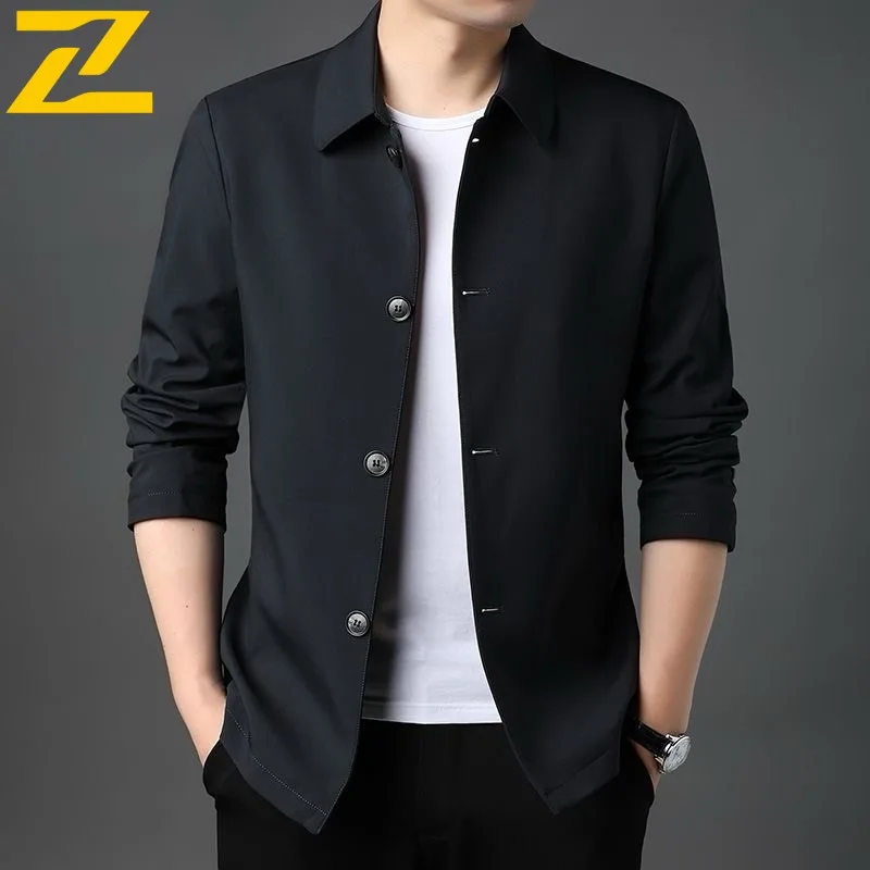 

COMXZ Men Lapel Jacket Spring Autumn Business Casual Golf Travel Wedding Coat Lightweight Comfortable Outerwear Slim Fit Blazer