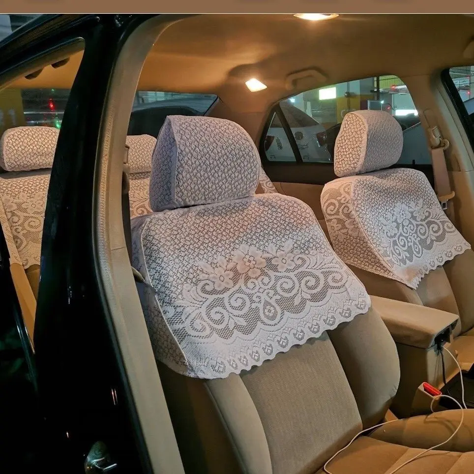 Suitable for Toyota Corolla Car Seat Lace Half Seat Cover High-end Embroidery Breathable Cloth Cover Car Accessories