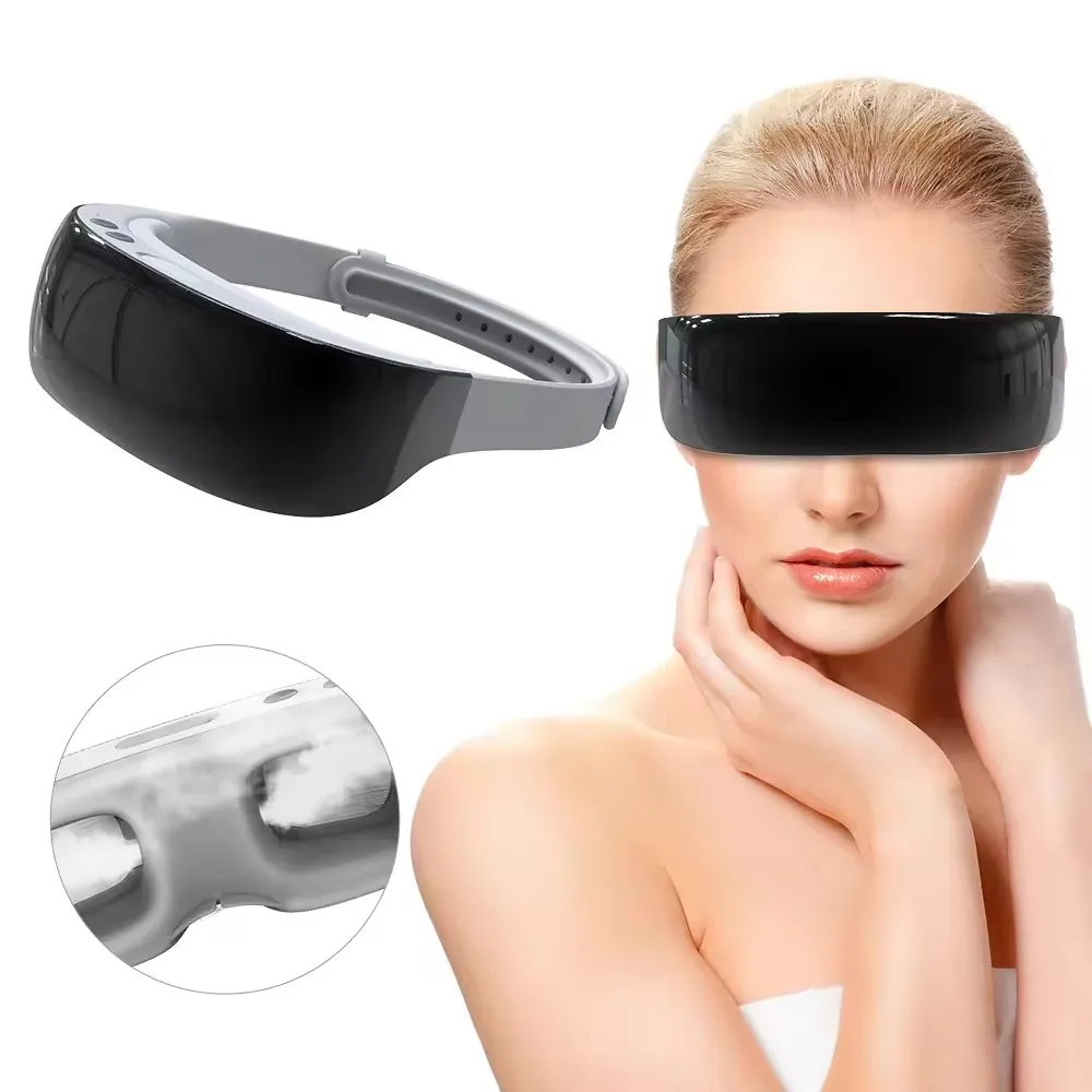 Nano vapor elétrico Eye Mask, vibração portátil, Eye Care Massager, compressão do calor com música fadiga