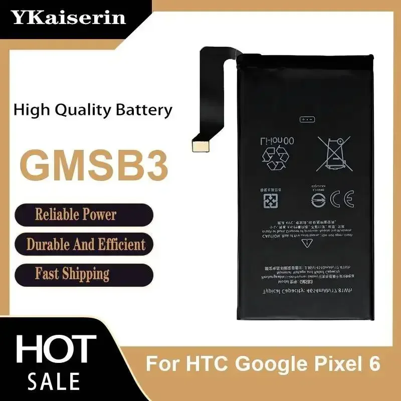 

High Quality Mobile Phone Battery For Htc Google Pixel 6 Prolonged Performance 4614mAh GMSB3
