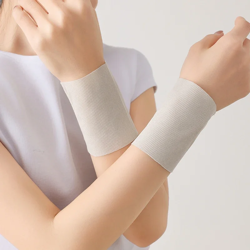 Manicotti di protezione per il braccio da polso in seta di ghiaccio estiva unisex per stanze calde con aria condizionata Maniche finte per un comodo controllo del clima