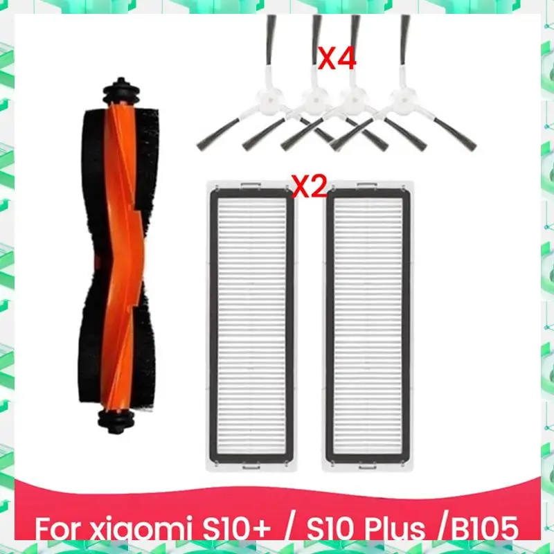 

FIZP For Xiaomi Robot Vacuum S10+ / S10 Plus /B105 Accessories Main Side Brush HEPA Filter Mop Cloth Replacement Parts
