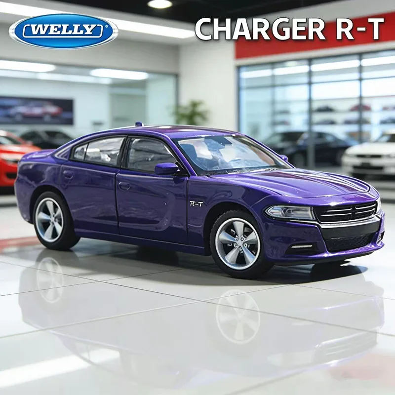 

WELLY 1:24 2016 DODGE Charger R/T Металлическая модель спортивного автомобиля, литая под давлением, высокодетализированная, для гонок по трассе, подарок для детей
