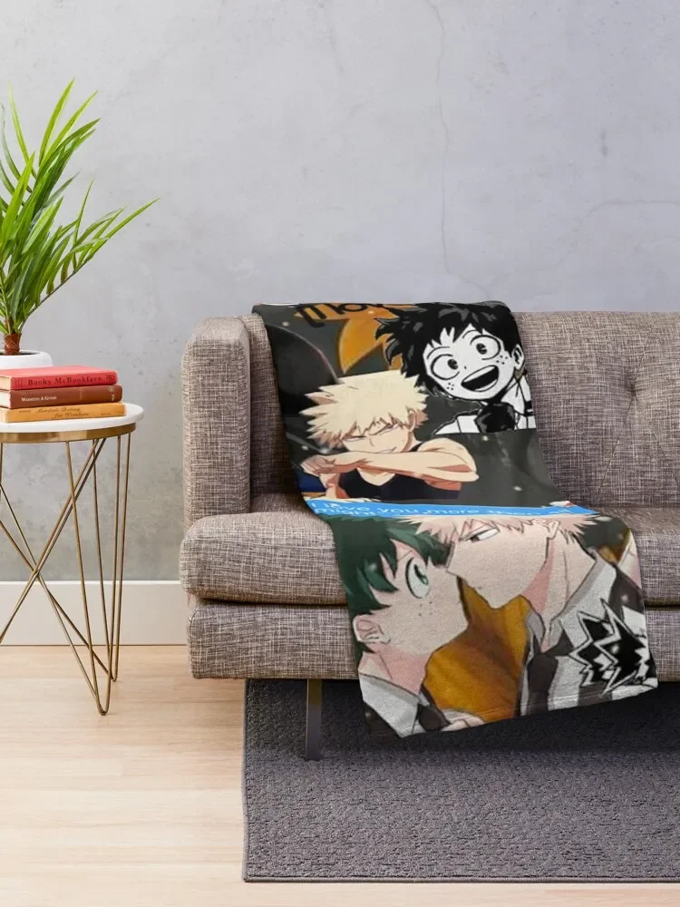 bakudeku pattern 2 Throw Blanket Weighted Soft Hair Blankets